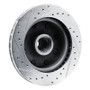 R1 80-85 Ford F-250 2WD (Excl Super Duty) Front Right Drilled & Slotted Silver Brake Rotor