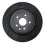 R1 15-22 Lexus RC F Right Rear Drilled & Slotted Black Brake Rotor