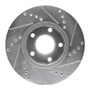 R1 85-91 Audi 5000S Quattro Front Left Drilled & Slotted Silver Brake Rotor