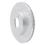 R1 14-24 Mini Cooper (Excl Clubman) Front Right Drilled & Slotted Silver Brake Rotor