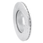 R1 14-24 Mini Cooper (Excl Clubman) Front Right Drilled & Slotted Silver Brake Rotor