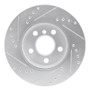 R1 14-24 Mini Cooper (Excl Clubman) Front Right Drilled & Slotted Silver Brake Rotor