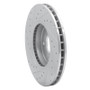 R1 97-03 Jaguar XK8 Front Right Drilled & Slotted Silver Brake Rotor