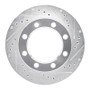 R1 80-94 Ford F-250 4WD (Excl Super Duty) Front Right Drilled & Slotted Silver Brake Rotor