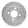 R1 84-95 Audi 90 Quattro Rear Right Drilled & Slotted Silver Brake Rotor