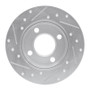 R1 84-95 Audi 90 Quattro Rear Right Drilled & Slotted Silver Brake Rotor