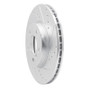 R1 14-21 Mini Cooper (Excl Clubman) Front Right Drilled & Slotted Silver Brake Rotor
