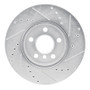 R1 14-21 Mini Cooper (Excl Clubman) Front Left Drilled & Slotted Silver Brake Rotor