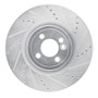 R1 13-13 Mini Cooper (Excl Clubman) Front Right Drilled & Slotted Silver Brake Rotor