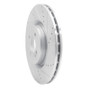 R1 13-13 Mini Cooper (Excl Clubman) Front Right Drilled & Slotted Silver Brake Rotor