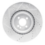 R1 13-13 Mini Cooper (Excl Clubman) Front Right Drilled & Slotted Silver Brake Rotor