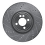 R1 13-13 Mini Cooper (Excl Clubman) Front Left Drilled & Slotted Silver Brake Rotor