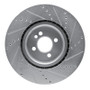 R1 13-13 Mini Cooper (Excl Clubman) Front Left Drilled & Slotted Silver Brake Rotor