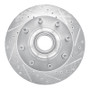 R1 80-85 Ford E-350 Econoline Club Wagon Front Right Drilled & Slotted Silver Brake Rotor