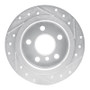 R1 14-24 Mini Cooper (Excl Clubman) Rear Left Drilled & Slotted Silver Brake Rotor