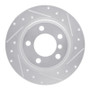R1 13-16 Mini Cooper Countryman Rear Right Drilled & Slotted Silver Brake Rotor