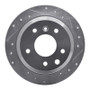 R1 86-89 Jaguar VanDEN PLAS Rear Right Drilled & Slotted Silver Brake Rotor