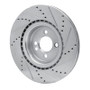 R1 09-14 Mini Cooper (Excl Clubman) Front Left Drilled & Slotted Silver Brake Rotor