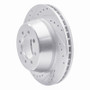 R1 75-94 Ford E-350 Econoline Club Wagon Front Left Drilled & Slotted Silver Brake Rotor
