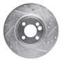 R1 07-15 Mini Cooper (Excl Clubman) Front Right Drilled & Slotted Silver Brake Rotor