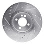 R1 07-15 Mini Cooper (Excl Clubman) Front Right Drilled & Slotted Silver Brake Rotor