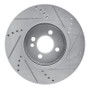 R1 07-15 Mini Cooper (Excl Clubman) Front Left Drilled & Slotted Silver Brake Rotor