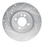 R1 07-15 Mini Cooper (Excl Clubman) Front Right Drilled & Slotted Silver Brake Rotor