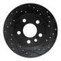R1 92-95 Volkswagen EuroVan Front Right Drilled & Slotted Black Brake Rotor