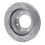 R1 68-75 Ford F-250 2WD (Excl Super Duty) Front Left Drilled & Slotted Silver Brake Rotor