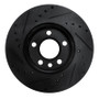 R1 92-95 Volkswagen EuroVan Front Right Drilled & Slotted Black Brake Rotor