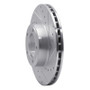 R1 71-97 Jaguar XJS Front Right Drilled & Slotted Silver Brake Rotor