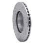 R1 71-97 Jaguar XJS Front Right Drilled & Slotted Silver Brake Rotor