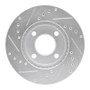 R1 78-92 Audi 100 Front Right Drilled & Slotted Silver Brake Rotor