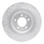 R1 16-18 Buick Envision Rear Right Drilled & Slotted Silver Brake Rotor