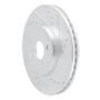 R1 13-22 Buick Encore Front Right Drilled & Slotted Silver Brake Rotor