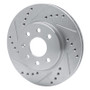 R1 00-02 Daewoo Nubira Front Left Drilled & Slotted Silver Brake Rotor