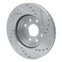 R1 00-02 Daewoo Nubira Front Left Drilled & Slotted Silver Brake Rotor