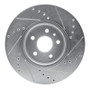 R1 13-22 Buick Encore Front Left Drilled & Slotted Silver Brake Rotor