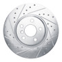 R1 18-25 BMW Z4 Front Left Drilled & Slotted Silver Brake Rotor