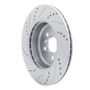 R1 17-25 BMW 330I Left Rear Drilled & Slotted Silver Brake Rotor