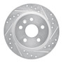 R1 11-22 Buick Encore Rear Right Drilled & Slotted Silver Brake Rotor