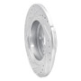 R1 11-22 Buick Encore Rear Right Drilled & Slotted Silver Brake Rotor