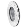 R1 17-25 BMW 530E Front Left Drilled & Slotted Silver Brake Rotor