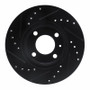 R1 86-08 Volkswagen DERBY (Mexico) Front Right Drilled & Slotted Black Brake Rotor