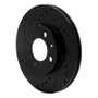 R1 86-08 Volkswagen DERBY (Mexico) Front Left Drilled & Slotted Black Brake Rotor