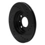 R1 86-08 Volkswagen DERBY (Mexico) Front Left Drilled & Slotted Black Brake Rotor