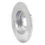 R1 11-16 Buick Regal Rear Right Drilled & Slotted Silver Brake Rotor