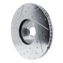 R1 17-25 BMW M850i xDrive Gran Coupe Right Front Drilled & Slotted Silver Brake Rotor