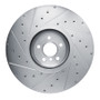 R1 17-25 BMW M850i xDrive Gran Coupe Right Front Drilled & Slotted Silver Brake Rotor
