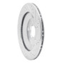 R1 04-07 Ford Freestar Rear Left Drilled & Slotted Silver Brake Rotor